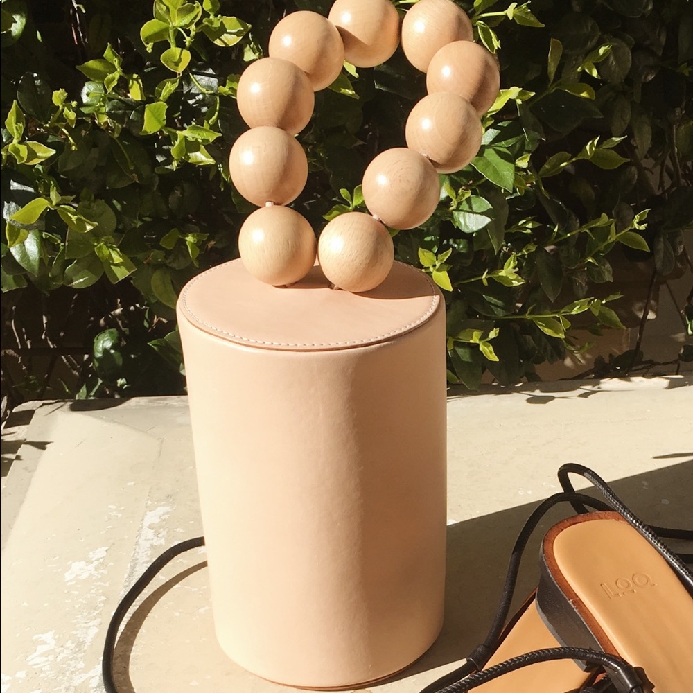 Wood Ball Wristlet - Building Block SS18 - Tan